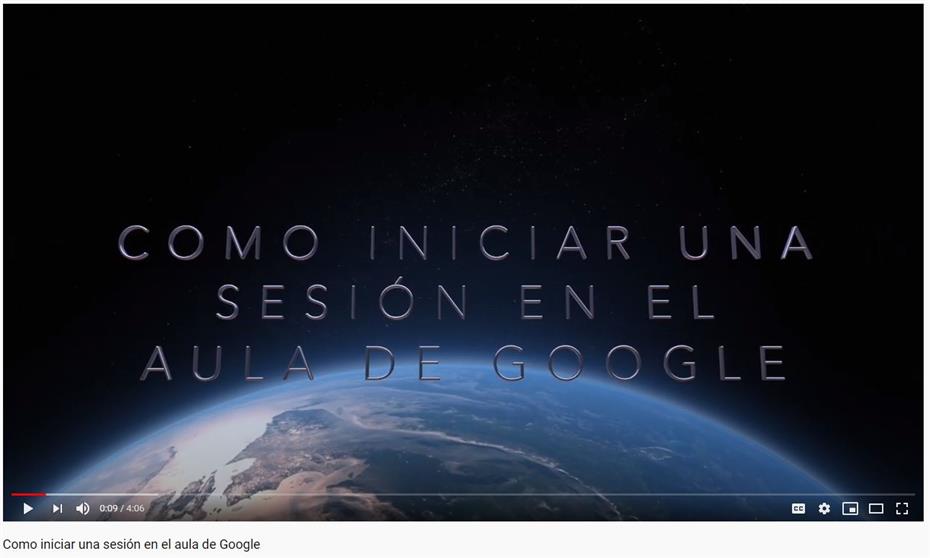 Como iniciar una sesión en el aula de Google